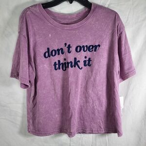 Nwt Rebellious One Lavender Graphic Crop Top Womens/Juniors Size Medium